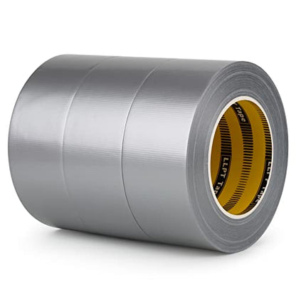 LLPT Duct Tape Industrial Grade 3 Pack 2” x 35 Yards Each Roll Easy to Tear Muti-Use Bulk Fabric Tape for School Home Office and Industrial Use Color Silver (DT350SG) - color: Silver