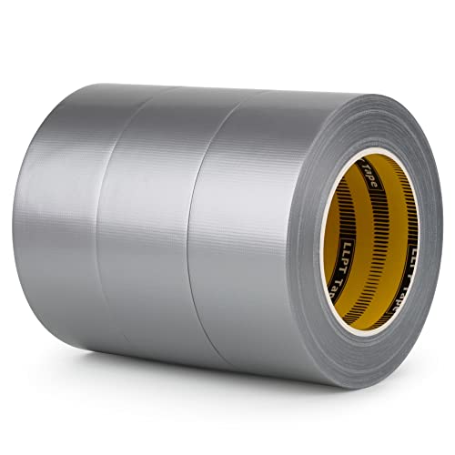 LLPT Duct Tape Industrial Grade 3 Pack 2” x 35 Yards Each Roll Easy to Tear Muti-Use Bulk Fabric Tape for School Home Office and Industrial Use Color Silver (DT350SG) - color: Silver