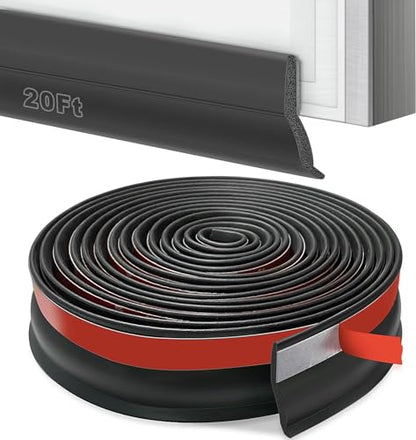 Universal Garage Door Threshold Seals Bottom Rubber Replacement, weatherproofing Garage Door Weather Stripping with Nails (50ft) - size: 50ft