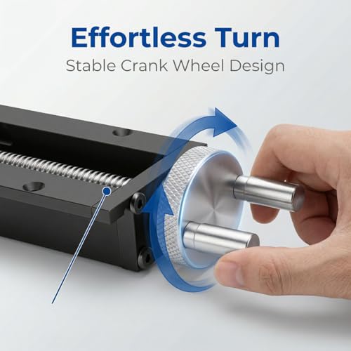 Woodworking Bench Tail Vise, 0-110 mm Stroke 20mm Table Hole Stainless Steel Anodizing Process Quick Shift Woodworking Vise with Crank Wheel Workbench Vises for Drilling
