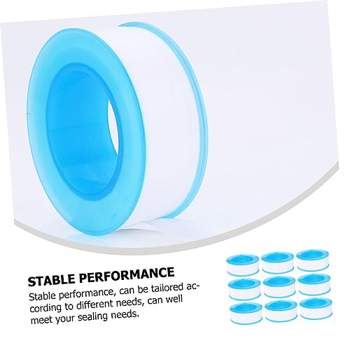 10 Rolls PTFE Sealing Tape Thread Seal Tapes for Plumbing Leak Prevention for Pipe Fittings and Garden Hose Taps
