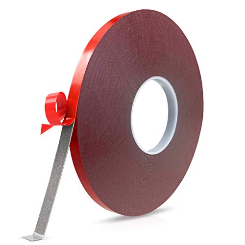 DGSL Double Sided Tape Heavy Duty - 0.47" x 108 FT, Waterproof Removable Adhesive Mounting Tape, Strong Double Stick Foam Tape for LED Strip Lights, Automotive, Home Office Decor, Black - size: 0.47 in X 108 Ft