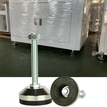 Heavy Duty Leveling Screw Leg,Leg Leveler 2.36" Dia Base,Adjustable Leveling feet M12 Thread, 1300 Lb Capacity,Capacity for Workbench, Machine, Cabinet, (D60xM12x100,4 Pcs,Black) - size: D60xM12x100,4 Pcs