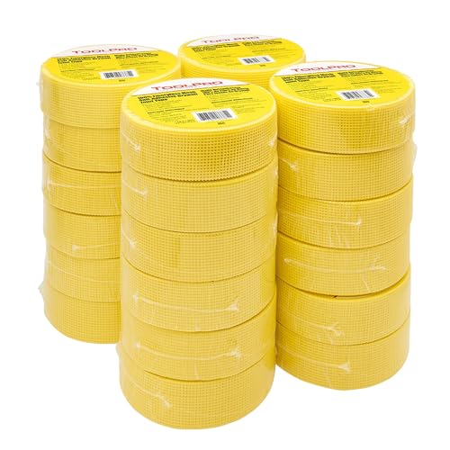 TOOLPRO Self- Adhesive Fiberglass Mesh Drywall Tape for Sealing Drywall Joints. (1, Yellow) - color: Yellow