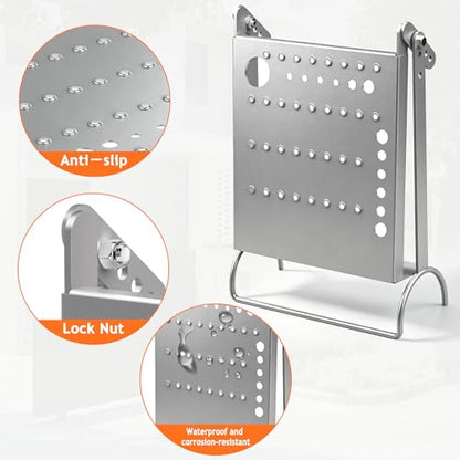 Ladder Platform Attachment, Ladder Accessories,Anti-Slip Extension Ladder Step, Heavy Duty Ladder Work Stand Ladder Paint Tray Holder 400 Pound (Silver Gray) - color: Silver/Gray