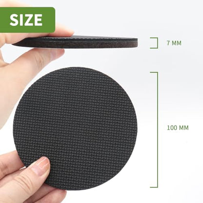 Non Slip Furniture Pads 8 PCS 4'' Round - Anti Slip Furniture Pads - Self Adhesive Rubber Feet Furniture Feet - Chair Leg Floor Protectors - Keep Furniture in Place - size: Round 4 inch 8PACK
