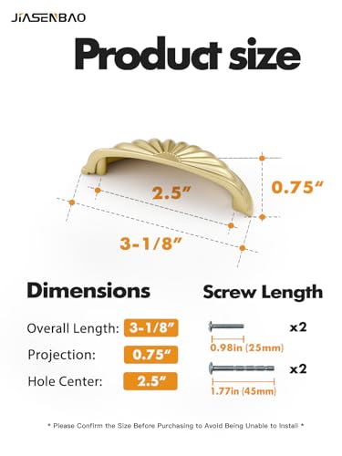 Brushed Gold Cabinet Cup Pulls 2.5" Hole Center 10 Pack Brass Drawer Pulls Kitchen Hardware Cabinet Handles Dresser Handles - color: Brushed Gold, size: 2.5"(64mm) Hole Center