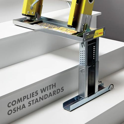 Ideal Security Foldable Ladder-Aide PRO: Fits Steps 4.921" to 7.875" High, Ladder Extender, Accessories, Stabilizer, Leveler for Single and Extension Ladders - style: Ladder-Aide PRO