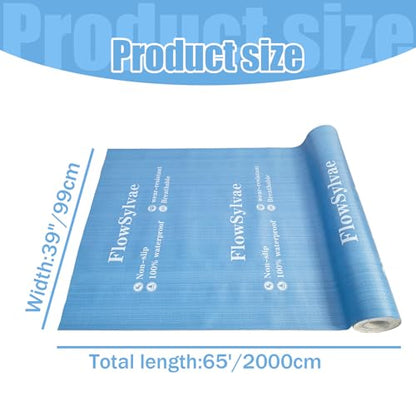 Temporary Floor Protection Roll, 39" x 65' (Approx. 215 sqft Coverage), Compatible for High Traffic Areas, Hallways, Stairs, Moving, Renovation, Construction, Painting (AB002)