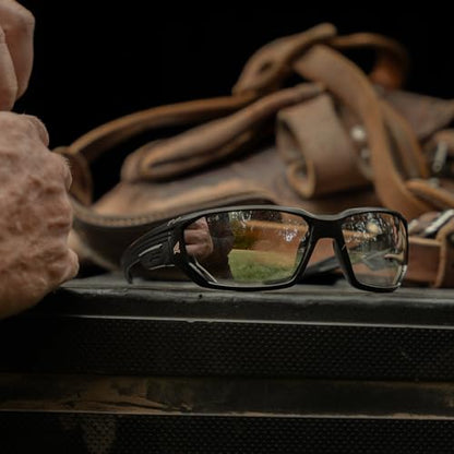 Edge TXD416 Dawson Polarized Wrap-Around Safety Glasses - color: Black, style: Casual