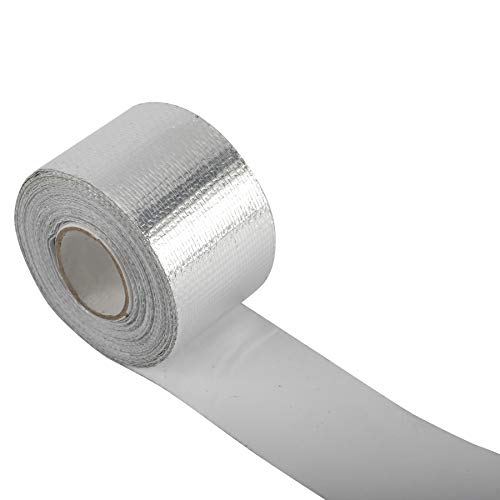 AuInn Self-Adhesive Heat Reflective Heat Resistant High Temperature Tape Fiberglass Heat Shielding Foil Tape (1.5 Inch × 29.53FT)
