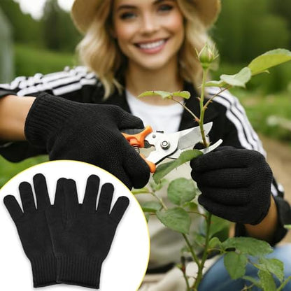 Cut Resistant Gloves, Level 5, Non-Slip Grip, Machine Washable, for Kitchen, Oyster Shucking, Woodworking - color: Black(female)