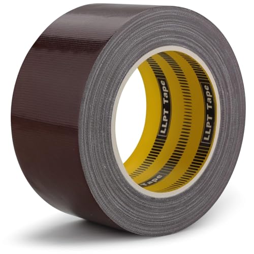 LLPT Duct Tape Dark Brown Premium Grade 2.36 Inches x 108 Feet Heavy Duty Easy Tear Strong Adhesive for Moving Packing Color Coding Art Craft DIY Projects Repair (DT254) - color: Dark Brown