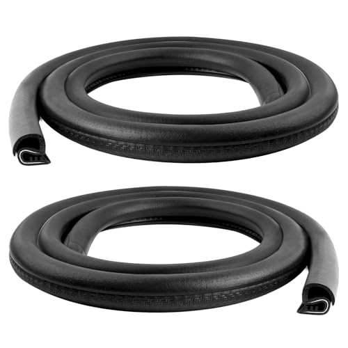 3.93Ft Car Door Weather Stripping Door Seal Strip,2PCS Thickened Rubber Edge Trim with U-Shaped Metal Clips for Noise Reduction,Push-in Car Door Seal Strip Car Accessories for Car SUV (3.93Ft) - color: 3.93Ft