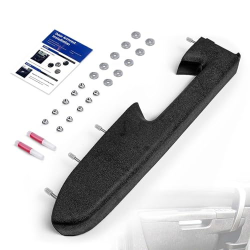 22818465 Front Left Driver Side Armrest Repair Kit Fit for Chevy Silverado 1500 2500HD 3500HD 2010-2014 For GMC Sierra 1500 2500 HD 3500 HD 2010-2014 Door Panel with Release Handle Below Armrest Black - color: Black/Ebony, size: Driver Side