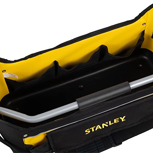 STANLEY Open Tool Bag Tote, Waterproof Base, Multi-Pockets Storage Organiser with Shoulder Strap, 22 Inch, 1-70-319 - size: 20 Inch Open Tote Bag