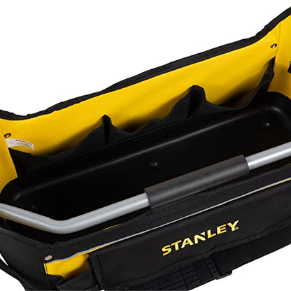 STANLEY Open Tool Bag Tote, Waterproof Base, Multi-Pockets Storage Organiser with Shoulder Strap, 22 Inch, 1-70-319 - size: 20 Inch Open Tote Bag