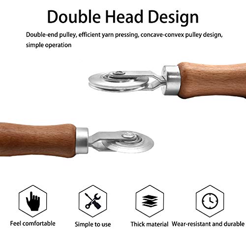 BAYTORY 3Pcs Screen Rolling Tool Kit for Installing Door Mesh Screens Window, Screen Spline Roller Tool with Wooden Handle and Steel Bearing Wheels, Durable and Easy to Use - style: Stainless Steel