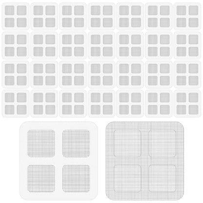 30pcs 4 Inches Window Screen Repair Patches Kit, Gray Self-Adhesive Mesh Patch Repair Kit, Portable Screen Tape, Tent Patch Kits for Camping, Window and Door Mesh Tears Holes