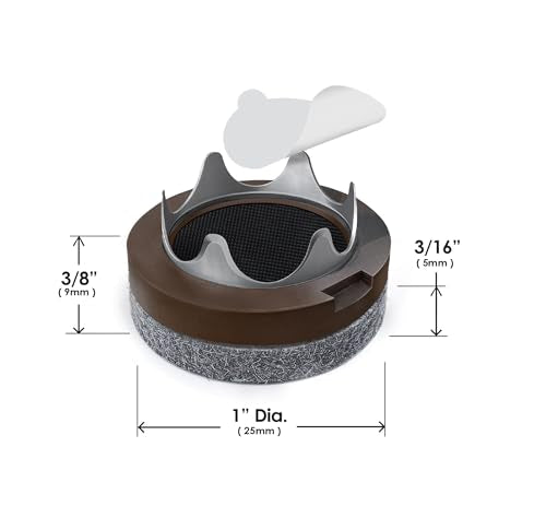 GorillaFelt CB257 Chair Leg Floor Protectors/Felt Glides (Set of 8) Tap On Felt Furniture Pads Guaranteed to Stay On, 1 Inch Round Sliders - size: 1 Inch 8 Pack