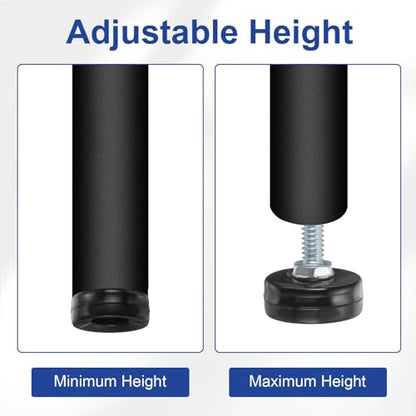 uxcell 1/4"-20 Thread Furniture Feet Levelers, 8Pcs 25mm l Adjustable Furniture Feet Screw in Threaded Leveling Leg Screw on Chair Foot Glides Leveling for Table Chair Black - color: Black, size: 1/4"-20 25mm