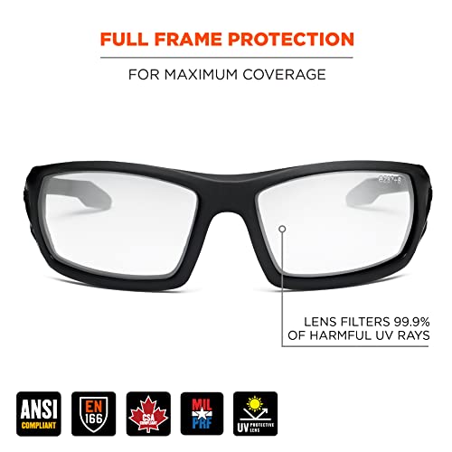 Ergodyne Skullerz ODIN Anti Scratch Safety Glasses, Anti-Fog, ANSI z87.1 - color: Clear