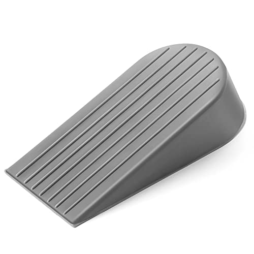 Crosize Grey Extra Large Door Stopper, High 1.9 Inches Big Door Stop for Floor Rubber Doorstop Wedge, Door Gaps and Prevent The Lock-Outs, Floor Sturdy Door Stops for Heavy Duty Bottom of Doors - color: Gray, size: Big 1 Pack