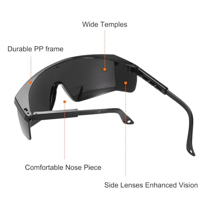 HARFINGTON Welding Safety Glasses IR Shade 8 PPE Protective Glasses 150x120x54mm Light-Proof Wrap-Around Lens Lightweight CE Certified Protective Welding Eyewear for Men Women Eye Protection