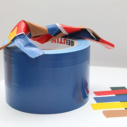 WELSTIK Waterproof Blue Duct Tape Heavy Duty, for Photographers,Repairs, DIY, Crafts, No Residue, Tear by Hand, 3" x 30 yd - color: Blue