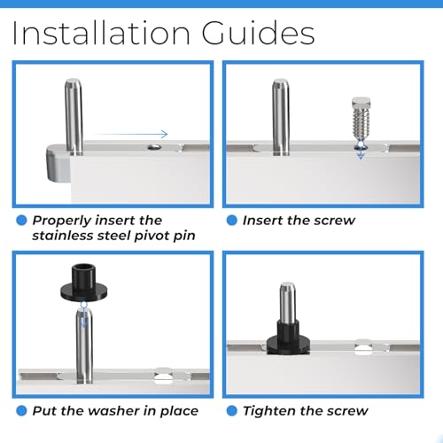 PalpitateC Shower Door Pivot Block with 3/4" Pin fit for Framed Swing Shower Doors, Framed Swing Shower Door Replacement Pivot Bracket - size: #SDPB34
