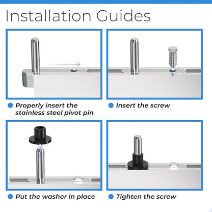 PalpitateC Shower Door Pivot Block with 3/4" Pin fit for Framed Swing Shower Doors, Framed Swing Shower Door Replacement Pivot Bracket - size: #SDPB34