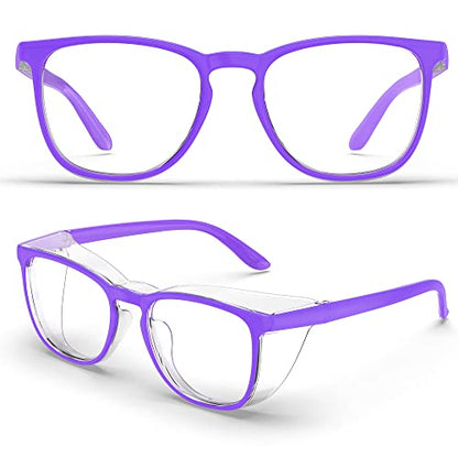 Stylish Safety Glasses, Clear Anti-Fog Anti-Scratch Protective Glasses For Men And Women - color: Violet Colour