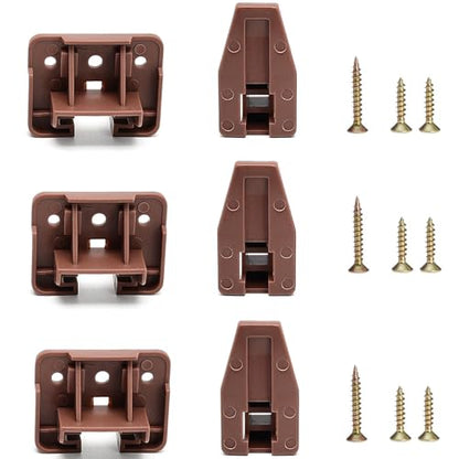 Surf turtle 3 Pack Drawer Slides and Guides,Plastic Drawer Replacement Part for Center Mount Drawer Slides Track Guide Glide for Kenlin for Rite-Trak 1 Drawer Systems - style: 3 Pack/Classic