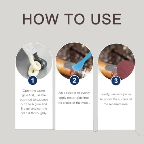 Strong Foundry Glue, High Temperature Resistant Casting Repair, Metal Repair Glue, Premium Liquid Welding Filler for Metal Defects and Repairs, 2pcs - color: AB2PC