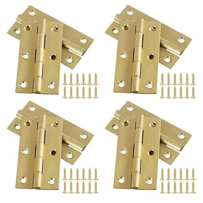 Mini Solid Brass Hinges Cabinet Drawer Butt Hinges for Jewelry Chest Wood Box,1/2/2.5Inch,8PCS(2Inch) - size: 2Inch