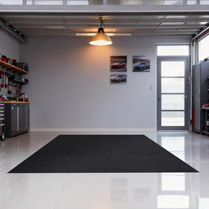 Grefinity Garage Floor Mat，6.6'x 8.5' Oil Spill Mat Heavy Duty Under Car Mat for Garage & Driveway, Protects Against Oil, Chemicals & Stains with TPE Anti-Leak Backing, Reusable & Washable - size: 6.6'x 8.5'