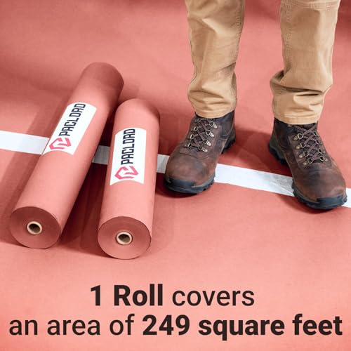 Floor Protection Paper 24" x 1992" (166’) Red Rosin Paper Roll - Made in USA Thick Heavy-Duty 7 mil Masking Paper for Surface Protection from Paint, Dust, Foot Traffic - Paint Floor Covering - style: 332 sq ft (24" x 166' Roll)