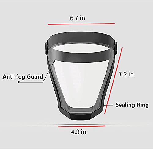 3 Pack Clear Full Safety Face Shield for Adults Women Men(Not Fit Wear Glasses), Adjustable& Reusable Super Protective Face Shields with Super Lightweight, High-Definition, Anti-Fog - size: 3 Pack