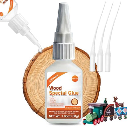 Wood Glue Strong, 30g Waterproof Wood Adhesive for Furniture Repair, Fast Drying Wood to Wood Glue for Woodworking, DIY Crafts, Oak & Hardwoods, Indoor/Outdoor Use - size: 30g*1, style: Wood Glue