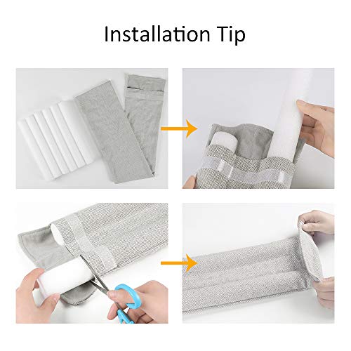VISEMAN 36 Inch Under Door Stopper-Door Noise Blocker, Double Sided Door Stopper, Machine-Washable - color: Nylon-cotton Beige