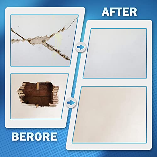 Seloom Drywall Repair Kit Upgraded Size, 10 x 10 Inch Drywall Patch Kit Large Hole, Self Adhesive Fiberglass Wall Patch Quick Repair for Damaged Drywall Ceiling - size: 10IN