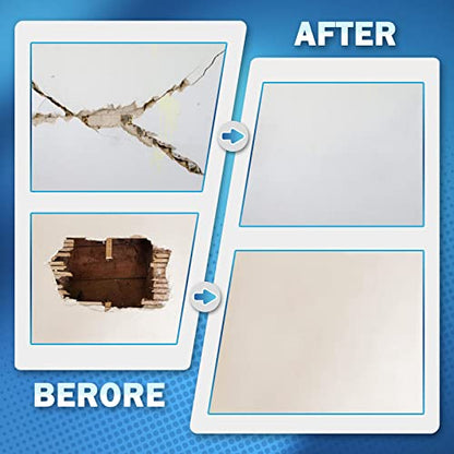 Seloom Drywall Repair Kit Upgraded Size, 10 x 10 Inch Drywall Patch Kit Large Hole, Self Adhesive Fiberglass Wall Patch Quick Repair for Damaged Drywall Ceiling - size: 10IN