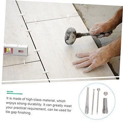 5-Piece Tile Caulk Finishing Tool Set for Grout Removal Waterproof Sealant Tool Sturdy Metal Scraper for Floor and Wall Gaps Repair