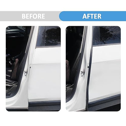 40Ft Car Door Seal Strip,U-Shaped Automotive Weather Stripping Rubber Seal Strip with Metal Clips,Universal Push-in Car Door Edge Guards Fits Car Boat RV Truck Home (40Ft) - color: 40Ft