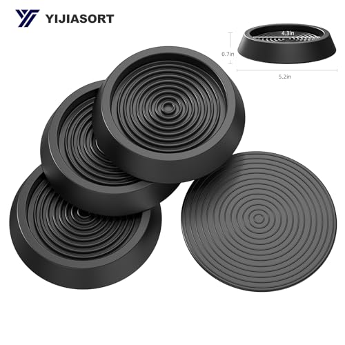 Non Slip Furniture Pads (4 inch) Anti Skid Pads for Furniture Bed Leg Pads Non Slip Furniture Grippers for Hardwood Floors for Keep Furniture from Sliding(Black/4PCS) - size: 4 inch