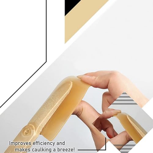 Dzrige Caulk Finishing Tool Rubber Spatula Spreader Smooth Grout Sealant Silicone Caulking Tool for Kitchen Bathroom Floor Sealant Sealing, 4 Size Set