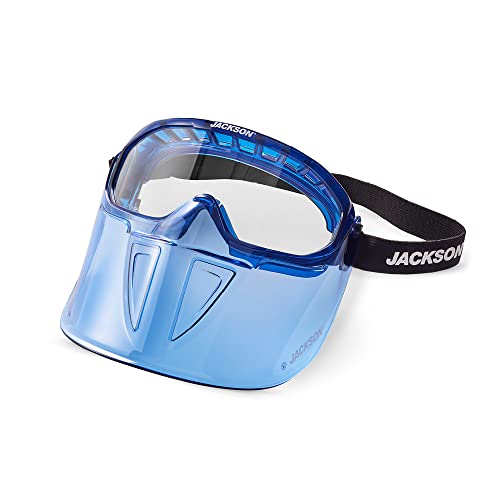 Jackson Safety GPL Series Safety Goggles with Detachable Flip-Up Face Shield - Anti-Fog Goggles for Men and Women, Fits Over Glasses - ANSI Z87.1 - Clear Lens - style: Clear Lens