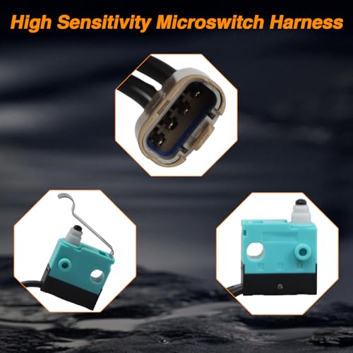 Upgraded Stainless Steel Door Handle Repair Kit Microswitch Harness Door Handle Paddle Gear Compatible with Tesla Model S 2012-2017 Replace#: 1042845-00-A