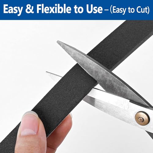 Kikerike Self Adhesive Foam Tape Weatherstrip 1In x 3/8In x 20Ft High Density Foam Insulation Strips Seal Weather Stripping with Strong Adhesive for Door and Window Sound Isolation Soundproofing - size: 1in x 3/8in x 20Ft