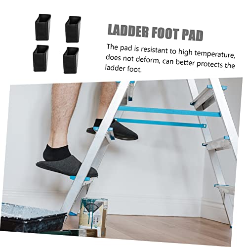4pcs Non-Skid Ladder Foot Mats Ladder Feet Protector Pads for Step Design for Floor Easy Installation for Tile and Carpet